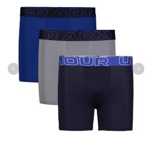 Under Armour Performance Tech - Solid 3Pk Boxer Brief, 3-Pack Midnight Navy YLG